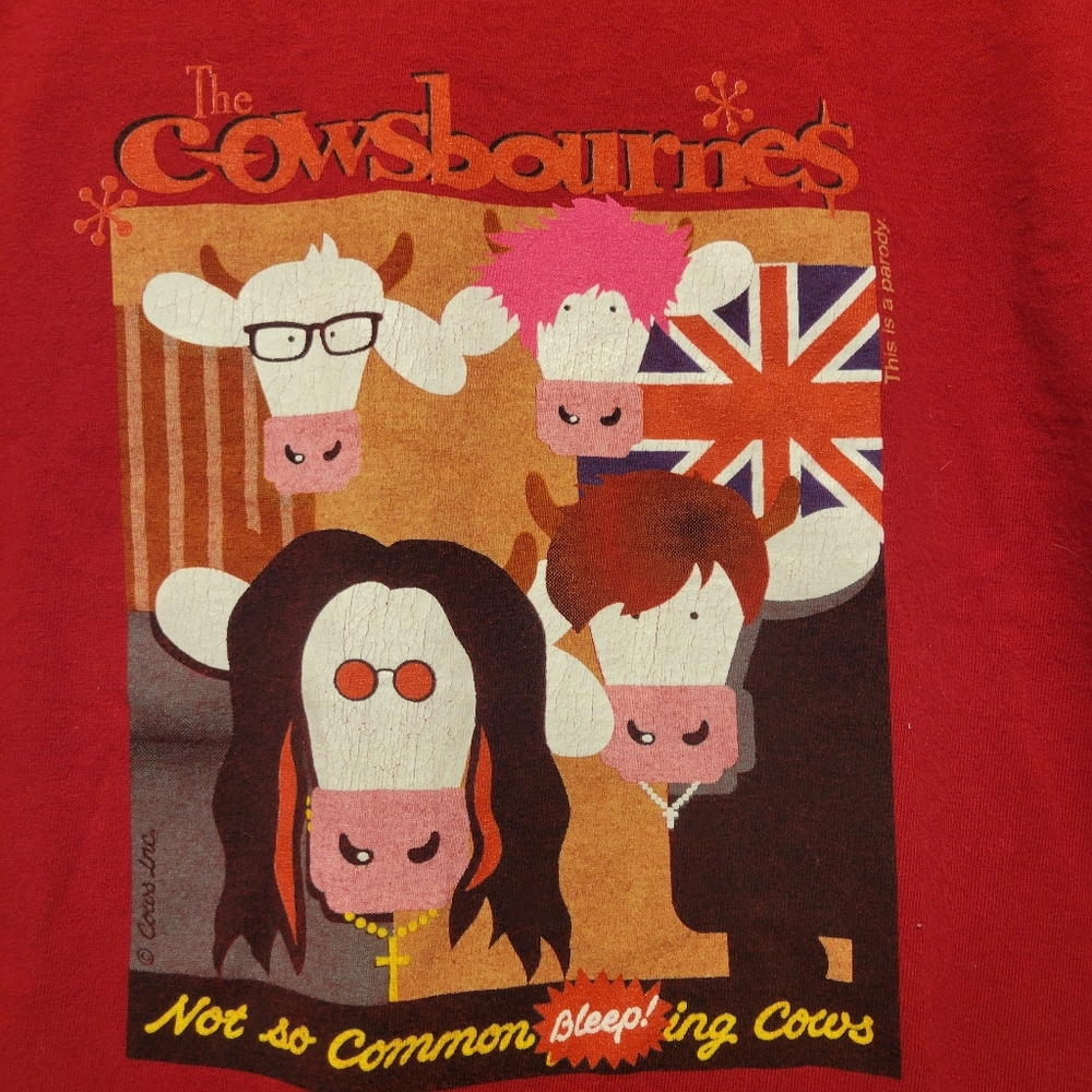 Cowsbournes t-shirt  Red size large cows
